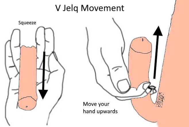 Option jelqing to enlarge the penis in an evening workout