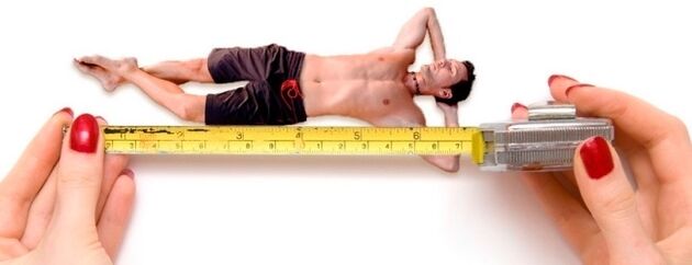 the image symbolizes the size of a male penis before enlargement